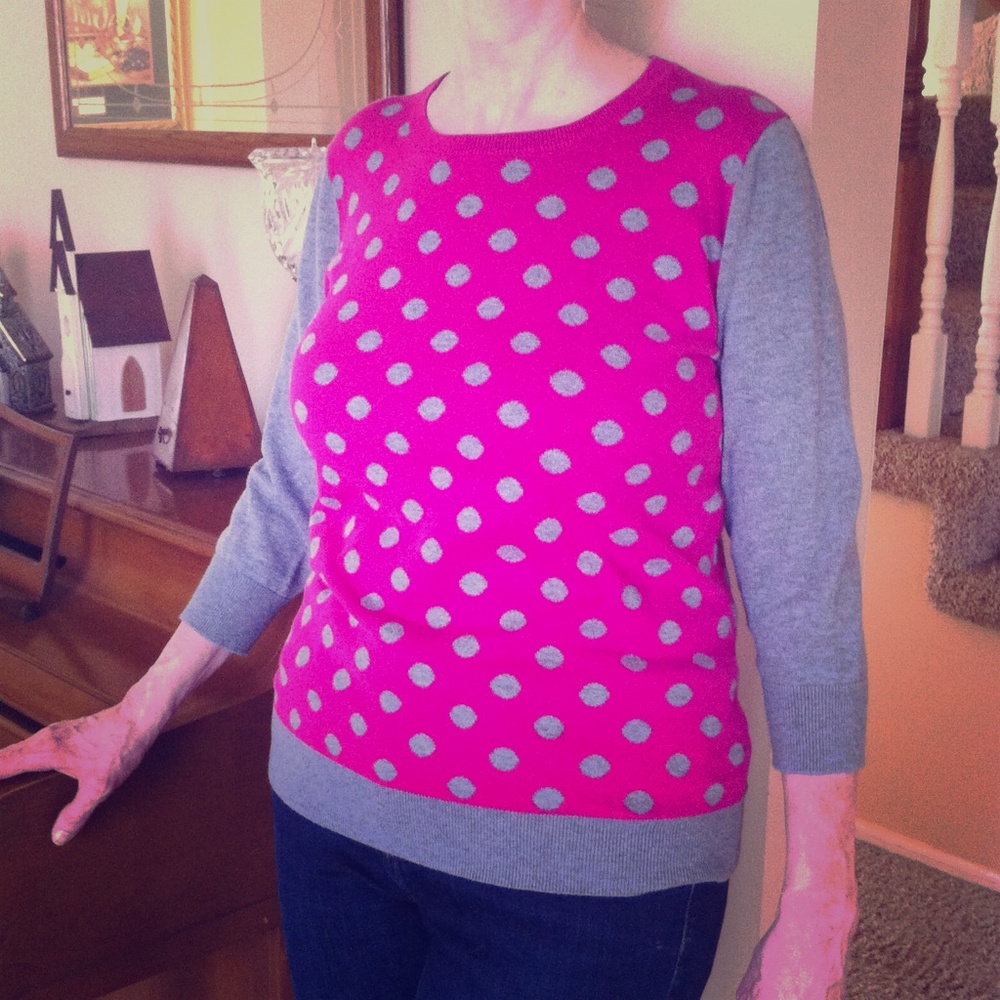 3/$15 Merona polka dot sweater